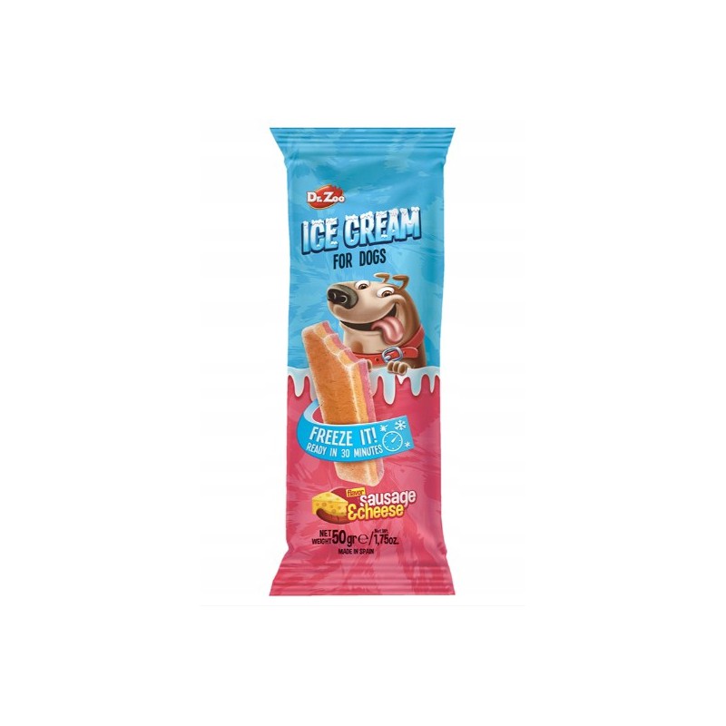 Dr Zoo Helado Salchicha & Queso - Lody Dla Psa O Smaku Kiełbaski I Sera 50G Multipak 6Szt [11339]