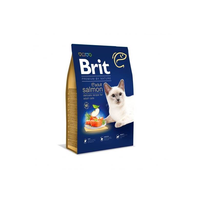 Brit Dry Premium By Nature Adult Łosoś - Sucha Karma Dla Kotów - 1,5 Kg