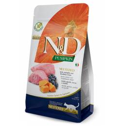 Farmina N&D Pumpkin Cat Lamb&Blueberry Neutered - Sucha Karma Dla Kota - 300 G