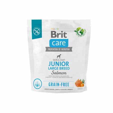 Brit Care Grain-Free Junior Large Breed Salmon – Sucha Karma Dla Psa - 1 Kg