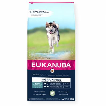 Eukanuba Dorosły Duża Rasa Bez Zbóż Jagnięcina - Sucha Karma Dla Psa - 12 Kg