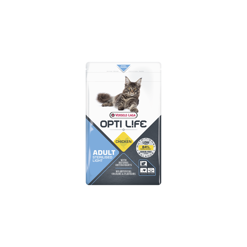 Versele Laga Opti Life Cat Sterilised/Light 7,5Kg - Karma Dla Dorosłych, Sterylizowanych Kotów [441321] 7,5Kg