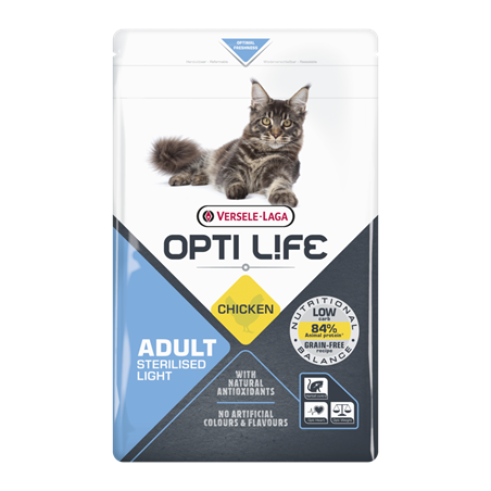 Versele Laga Opti Life Cat Sterilised/Light 7,5Kg - Karma Dla Dorosłych, Sterylizowanych Kotów [441321] 7,5Kg