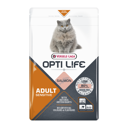 Versele Laga Opti Life Cat Sensitive 7,5Kg - Karma Dla Dorosłych, Wrażliwych Kotów [441322] 7,5Kg