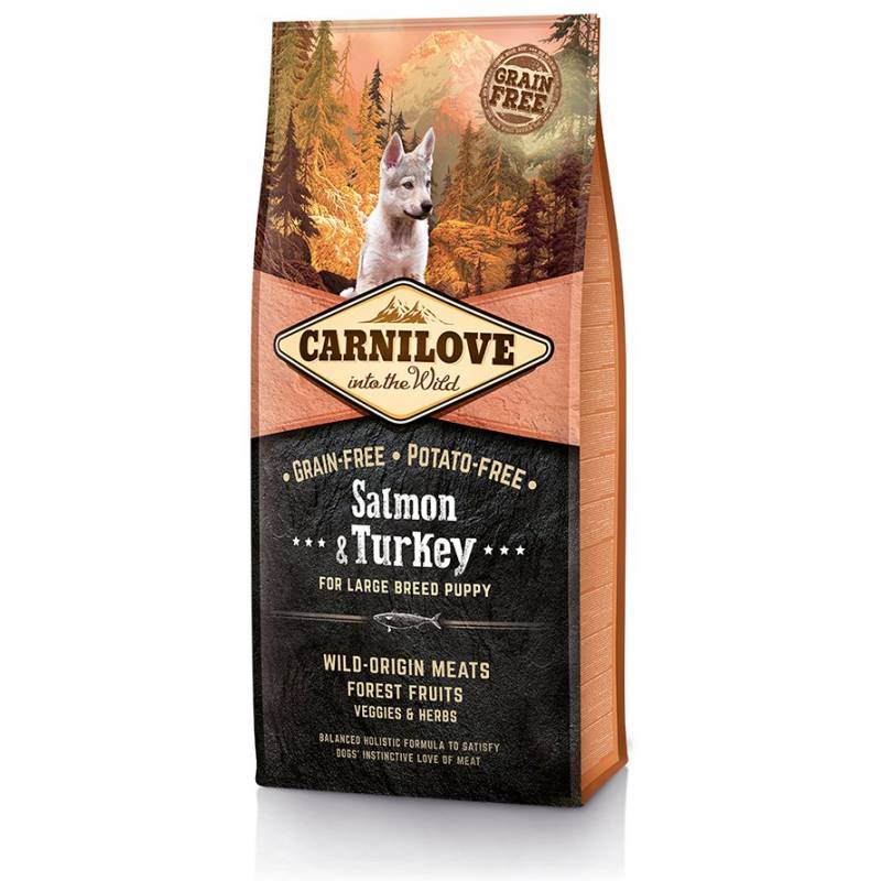 Carnilove Salmon & Turkey For Large Breed Puppies 12Kg