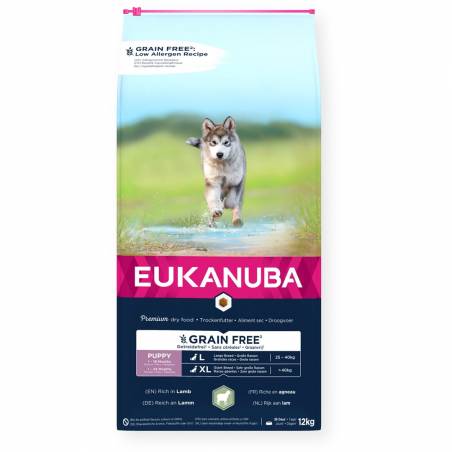 Eukanuba Szczenie Duża Rasa Bez Zbóż Jagnięcina - Sucha Karma Dla Psa - 12 Kg