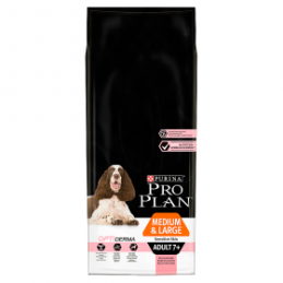 Purina Pro Plan Medium Large Adult 7+ Sensitive Skin Opti Derma Łosoś 14Kg