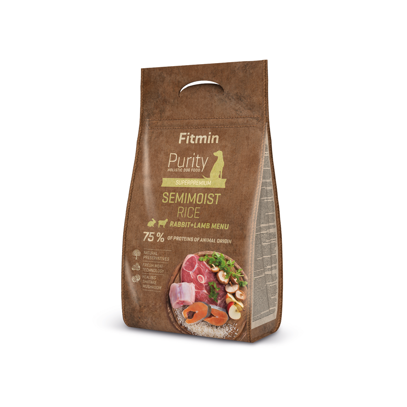 Fitmin Dog Purity Rice Semimoist Rabbit & Lamb 4Kg