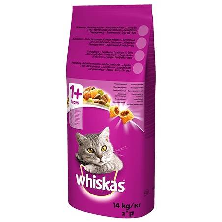 Whiskas Wołowina 14Kg - Sucha Karma Dla Kota (Wyprzedaż)