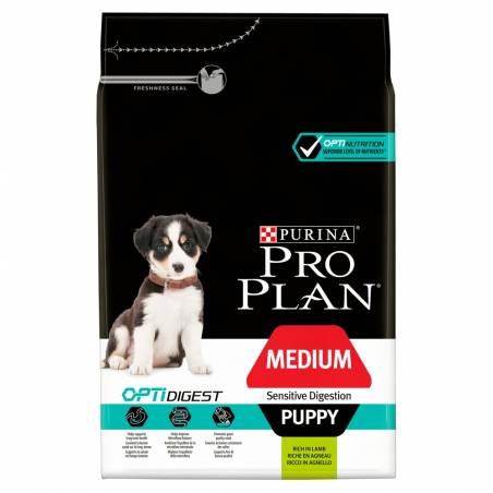 Purina Pro Plan Medium Puppy Sensitive Digestion Opti Digest Jagnięcina 3Kg