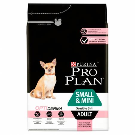 Purina Pro Plan Small & Mini Adult Sensitive Skin Opti Derma Łosoś 3Kg