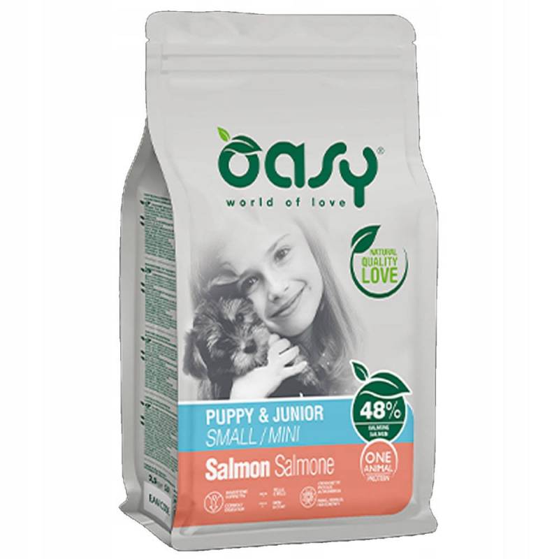 Oasy One Animal Protein Puppy & Junior - Small/Mini - Łosoś 2,5 Kg