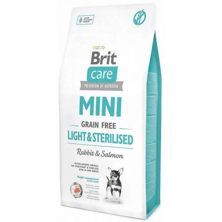 Brit Care Mini Grain Free Light&Sterilised - Sucha Karma  Dla Psów Dorosłych Małych Ras Z Nadwagą I Po Sterylizacji - 2 Kg