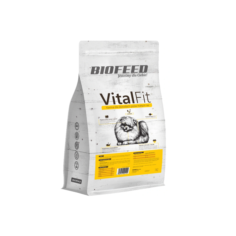 Biofeed Vitalfit Dla Dorosłych Psów Małych Ras Z Drobiem 2Kg