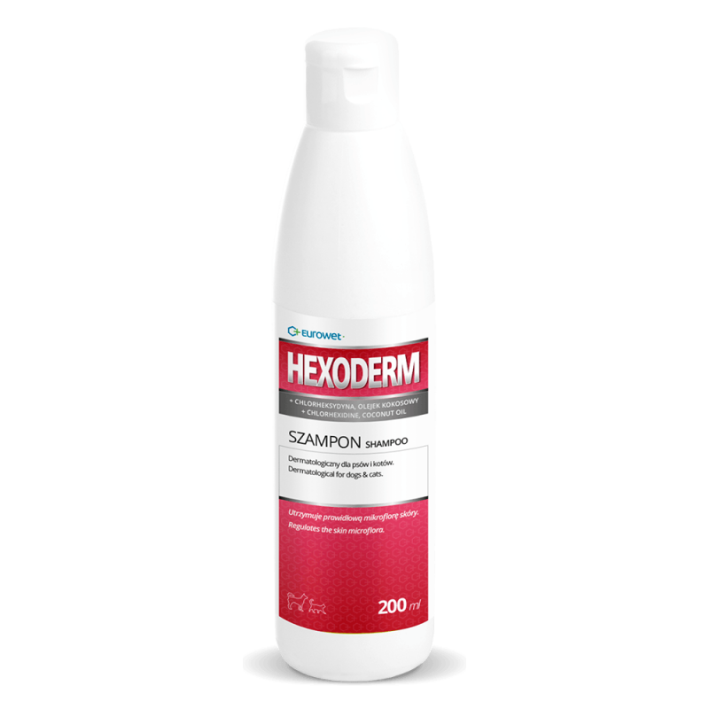 Eurowet Hexoderm - Dermatologiczny Szampon Dla Psów I Kotów 200Ml