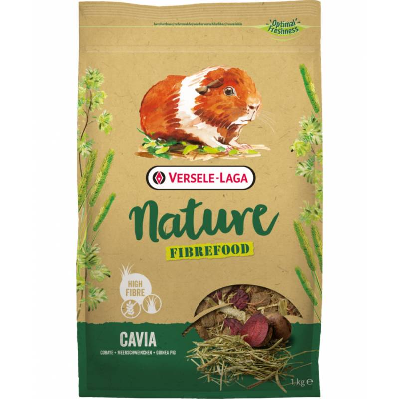 Versele Laga Cavia Nature Fibrefood 1Kg - Light/Sensitive Dla Kawii Domowych  [461429]