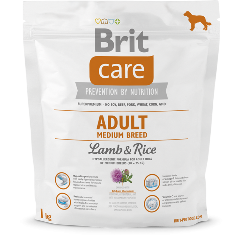 Brit Care Adult Medium Breed Lamb & Rice 1Kg