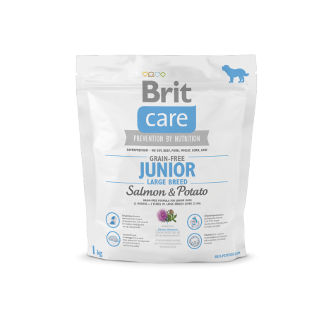 Brit Care Grain-Free Junior Large Breed Salmon & Potato 1 Kg