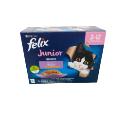 Felix Fantastic Junior Wybór Smaków Saszetki Dla Młodego Kota W Galarecie (12X85G)