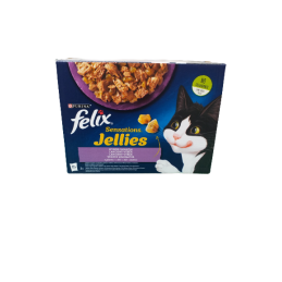 Felix Sensations Jellies Wybór Smaków Saszetki Dla Kota W Galarecie (12X85G)