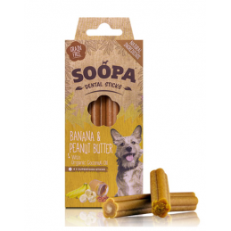 Soopa Dental Sticks Banana & Peanut Butter (Banan I Masło Orzechowe) 100G