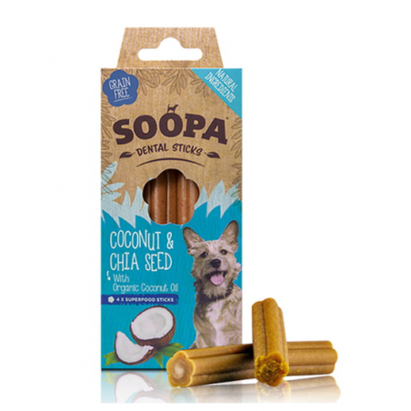 Soopa Dental Sticks Coconut & Chia Seed (Kokos I Nasiona Chia) 100G