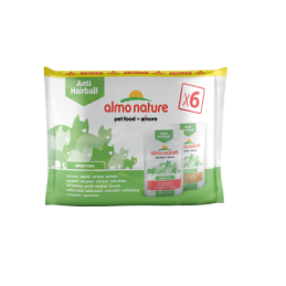 Almo Nature Functional Multipack Anti-Hairball (3*Wołowiną, 3*Kurczak) 6X70 G