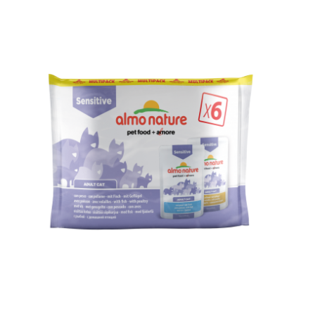 Almo Nature Functional Multipack Sensitive (3*Ryba, 3*Drób)  6X70 G