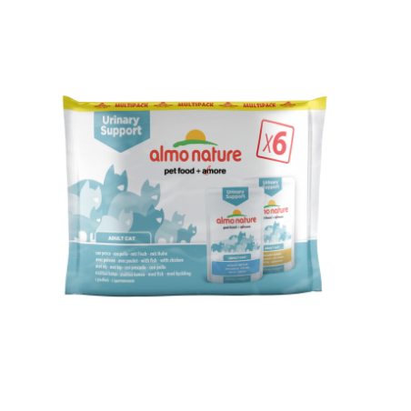 Almo Nature Functional Multipack Urinary Support (3*Rybą , 3*Kurczak) 6X70 G