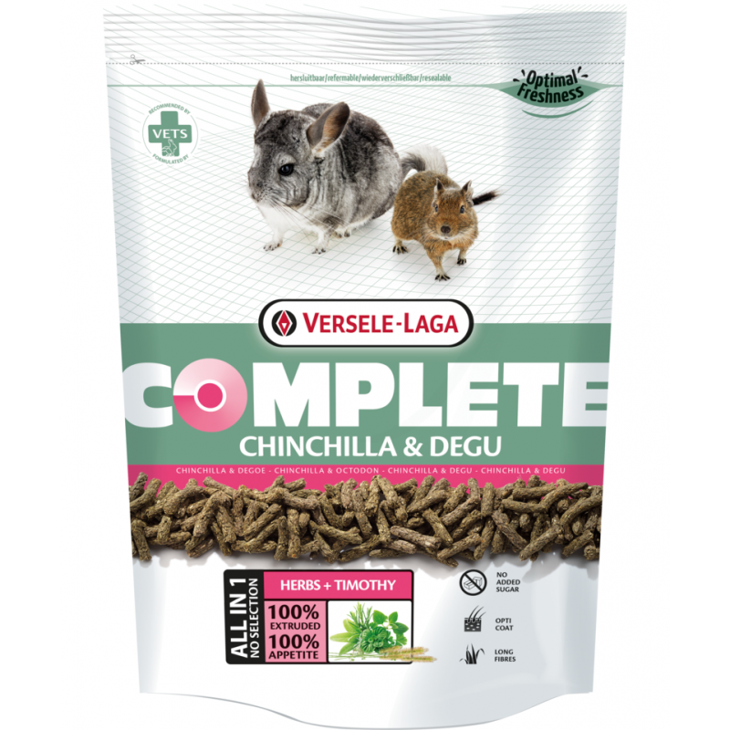 Versele Laga Chinchilla & Degu Complete - Ekstrudat Dla Szynszyli I Koszatniczek [461255] 500G