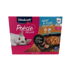 Vitakraft Poesie Delice Gelee Multipak Z Mięsem I Rybą Dla Kota 6X85G