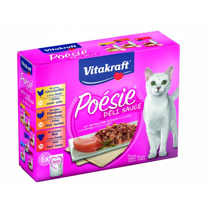 Vitakraft Poesie Deli Sauce Multipak Z Mięsem Dla Kota 7X85G (6+1 Gratis)