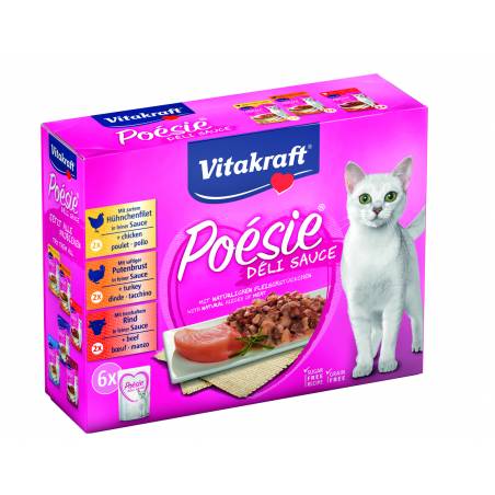 Vitakraft Poesie Deli Sauce Multipak Z Mięsem Dla Kota 7X85G (6+1 Gratis)