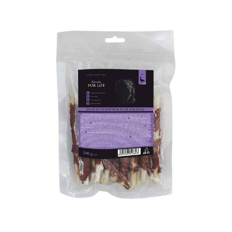 Fitmin Ffl Dog Treat Duck With Rawhide Stick 200G