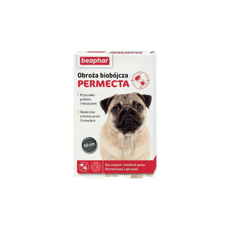 Beaphar Permecta Dog S 50Cm - Obroża Biobójcza Dla Małych I Średnich Psów