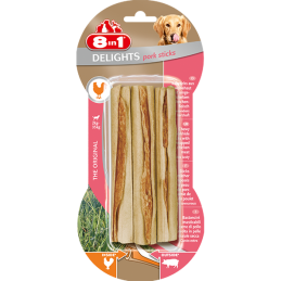 8In1 Przysmak Delights Pork Bone Sticks [T122135] 3 Szt.