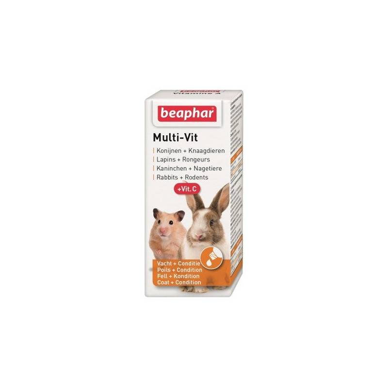 Beaphar Multi-Vit Sm. Animal + Vit.c 20Ml - Preparat Witaminowy Dla Królików I Gryzoni