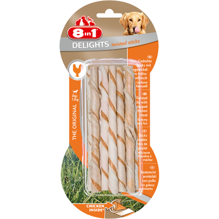 8In1 Przysmak Delights Twisted Sticks [T122470] 10 Szt.