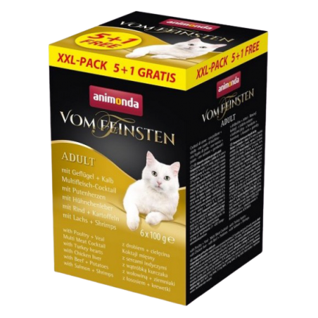 Animonda Vom Feinsten Mixpack Dla Kota 100G X 5 + 1 Gratis