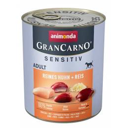 Animonda Grancarno Sensitive Adult Puszki Czysty Kurczak Z Ryżem 800G