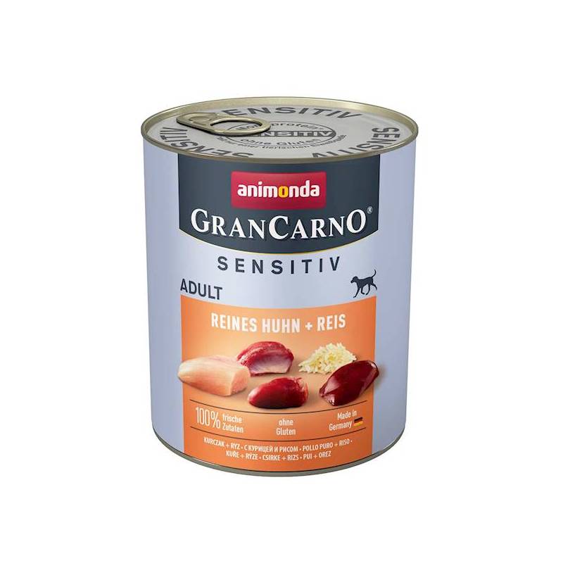 Animonda Grancarno Sensitive Adult Puszki Czysty Kurczak Z Ryżem 800G