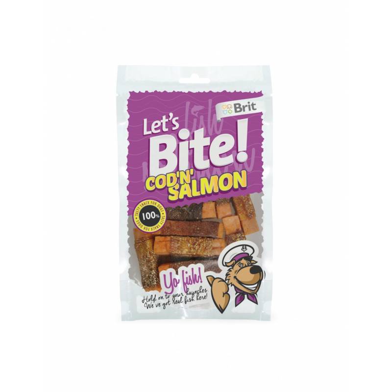 Brit Let's Bite Cod'n'salmon 80 G