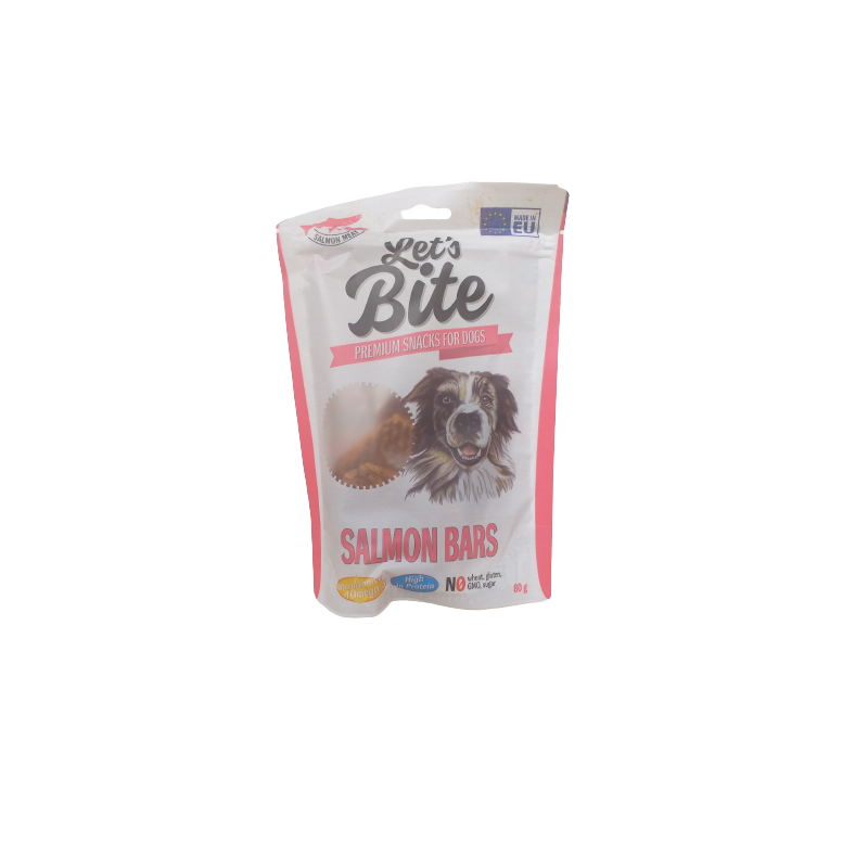 Brit Let's Bite Meat Snacks Salmon Bars 80G