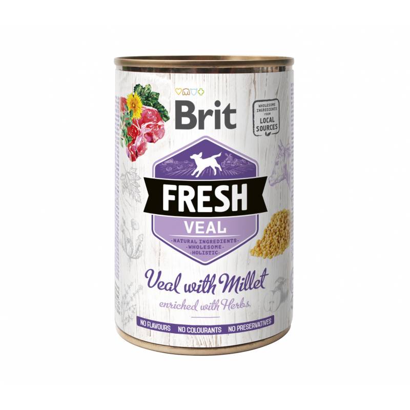 Brit Fresh Veal With Millet 400 G