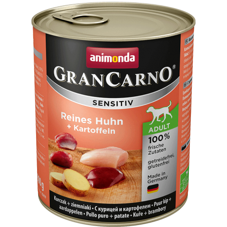 Animonda Grancarno Sensitive Adult Puszki Czysty Kurczak Ziemniak 800G