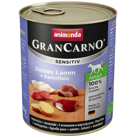 Animonda Grancarno Sensitive Adult Puszki Czysta Jagnięcina Ziemniak 800G