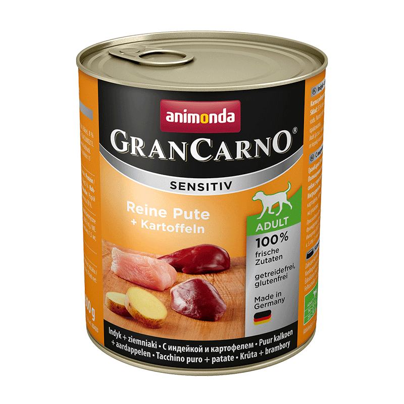 Animonda Grancarno Sensitive Adult Puszki Czysty Indyk Ziemniak 800G