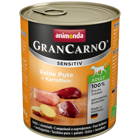 Animonda Grancarno Sensitive Adult Puszki Czysty Indyk Ziemniak 800G