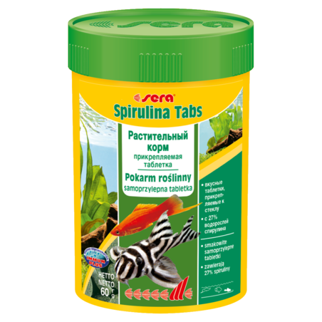 Sera Spirulina Tabs, 24 Tabl. 15G - Pokarm Roślinny [Se-00920]