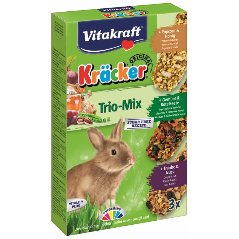 Vitakraft Kracker Kolba Dla Królika Popcorn, Warzywa I Orzechy 3Szt